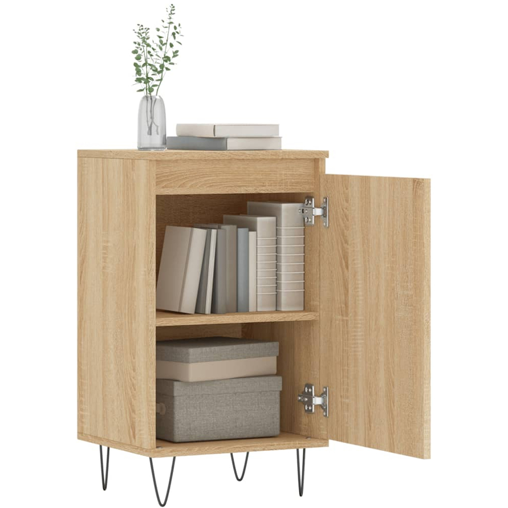 vidaXL Single Door Sonoma Oak Sideboard Set of 2 Image 4