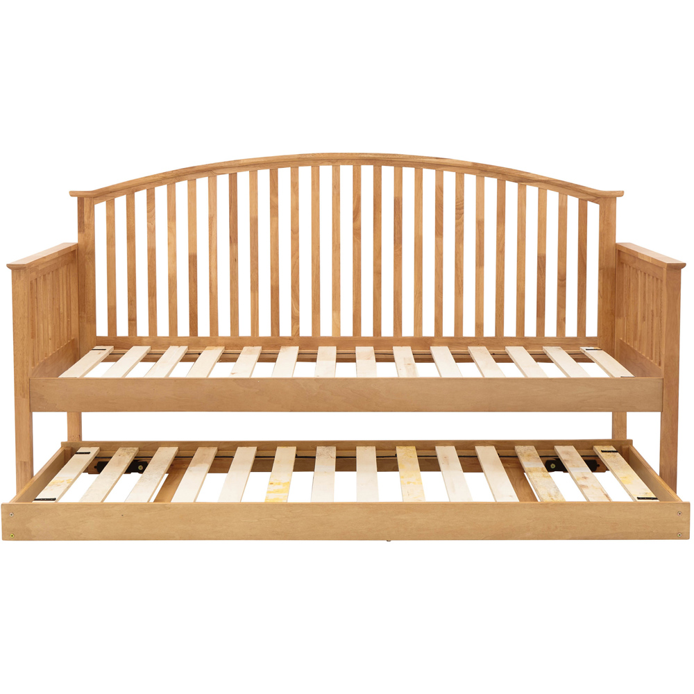 GFW Madrid Single Oak Wood Wooden Day Bed with Trundle Image 7