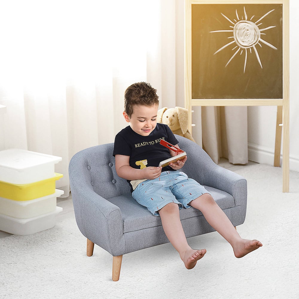 Tommy Toys Grey Mini Kids Sofa Image 4