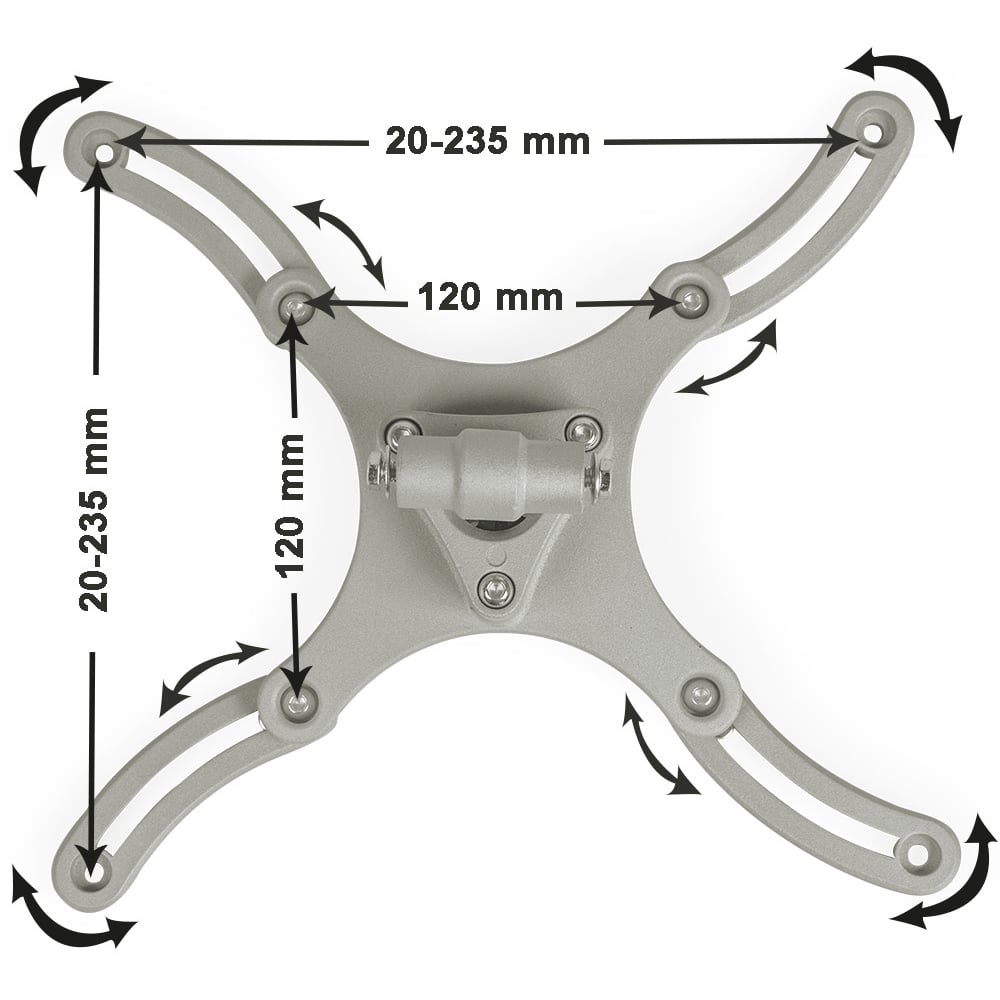 tectake Grey Swivel Universal Projector Ceiling Mount Image 6