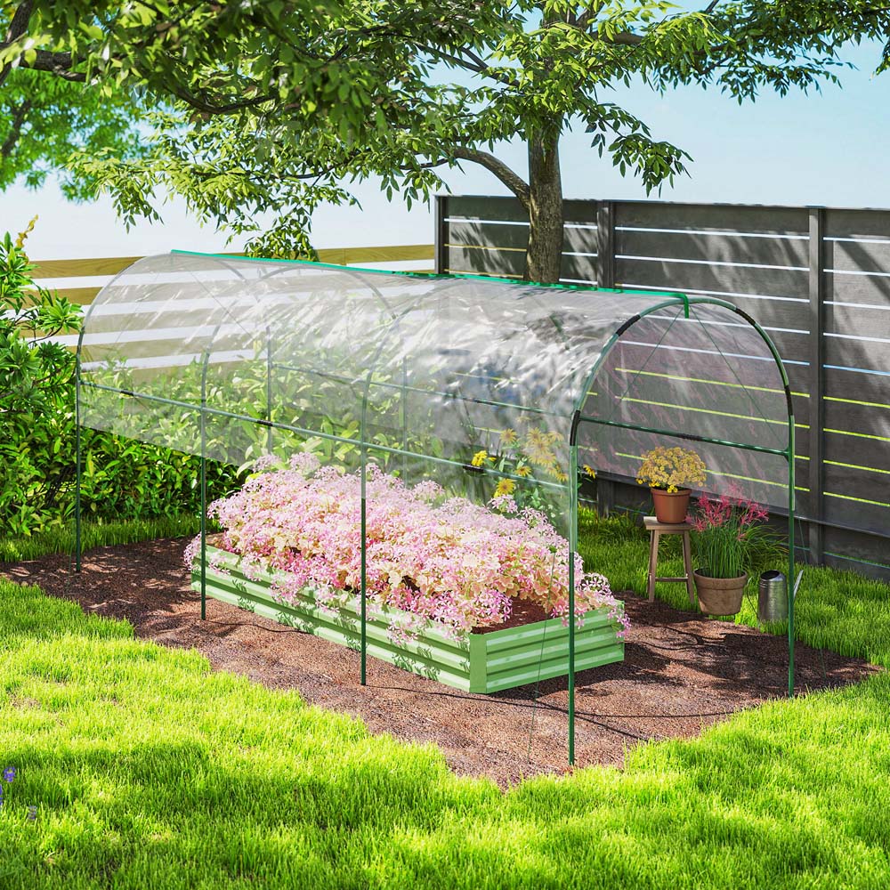 Outsunny Clear Plastic 4 x 13ft Polytunnel Greenhouse Image 4