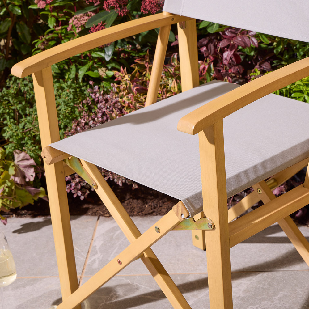 Rowlinson Ascot Slate Grey Folding Director's Chair Image 6