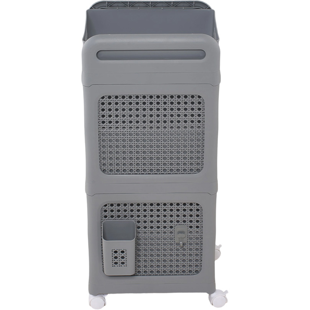 Living and Home 3-Tier Grey Storage Cart with Pull-Out Baskets Image 3