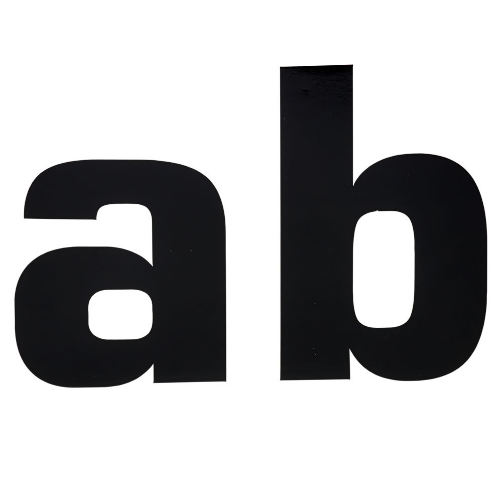 Wilko Self Adhesive Letters A/B Black 150mm Image