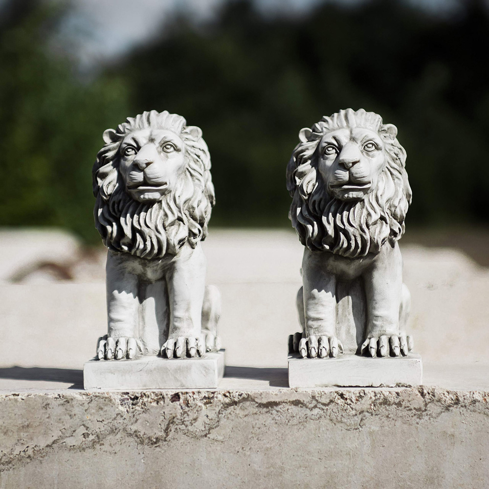 Marco Paul Lion Garden Ornaments 2 Pack Image 3