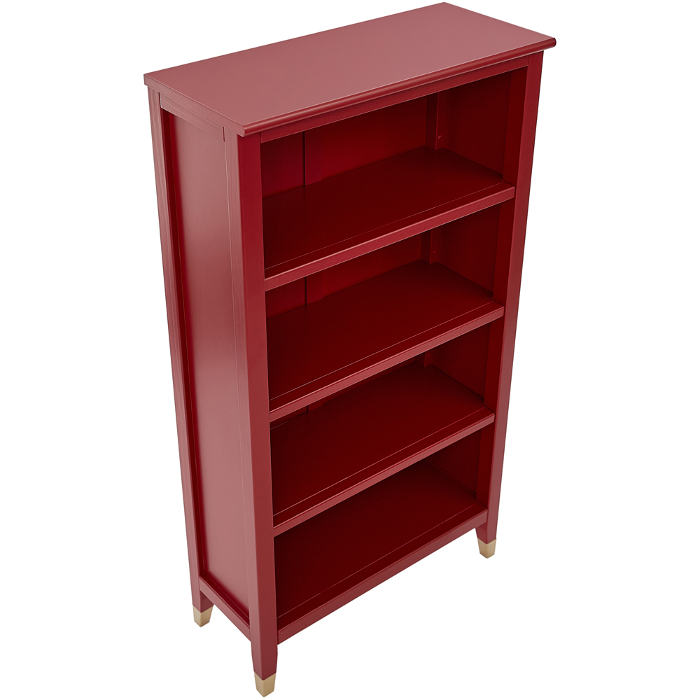 Palazzi 4 Shelves Red Bookcase Image 4