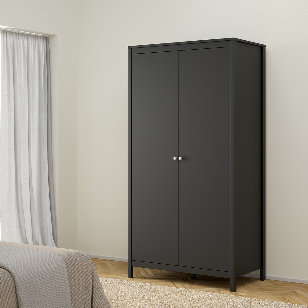Florence Madrid Matt Black 3 Piece Bedroom Furniture Set Image 6