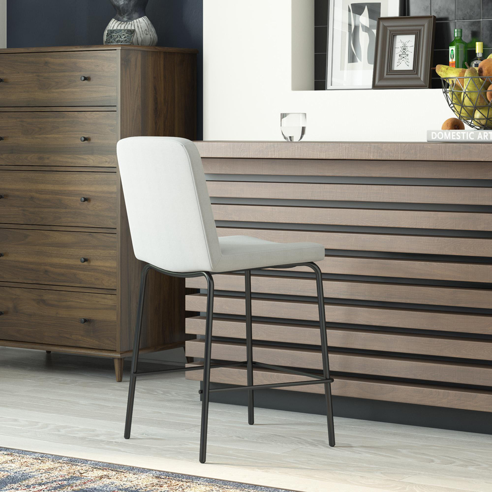 Dorel Corey Grey Faux Leather Counter Stool Image 8