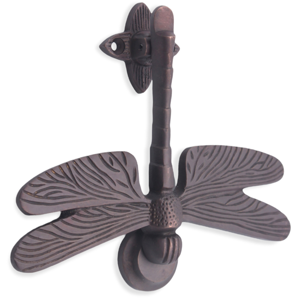 Spira Brass Aged Bronze Dragonfly Door Knocker Image 1