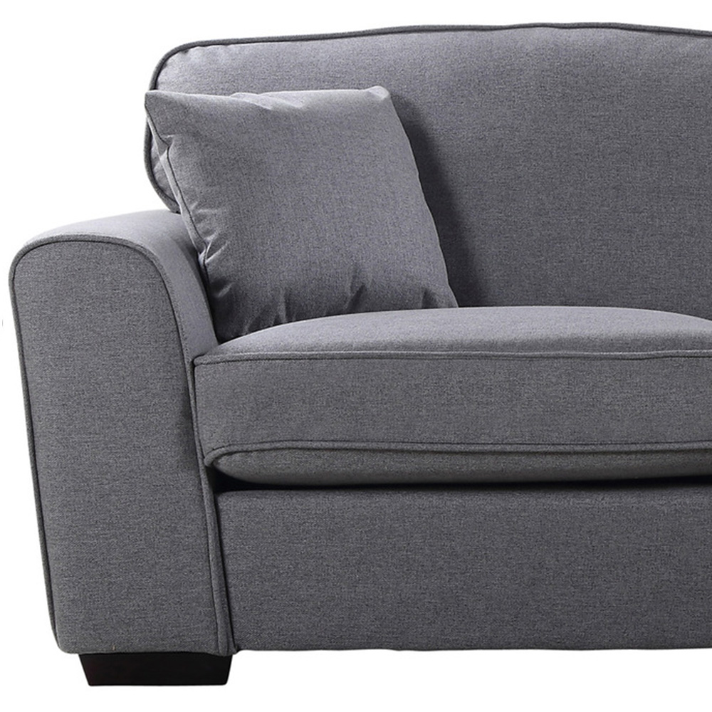 Chelsea 3 Seater Dark Grey Fabric Sofa Image 3