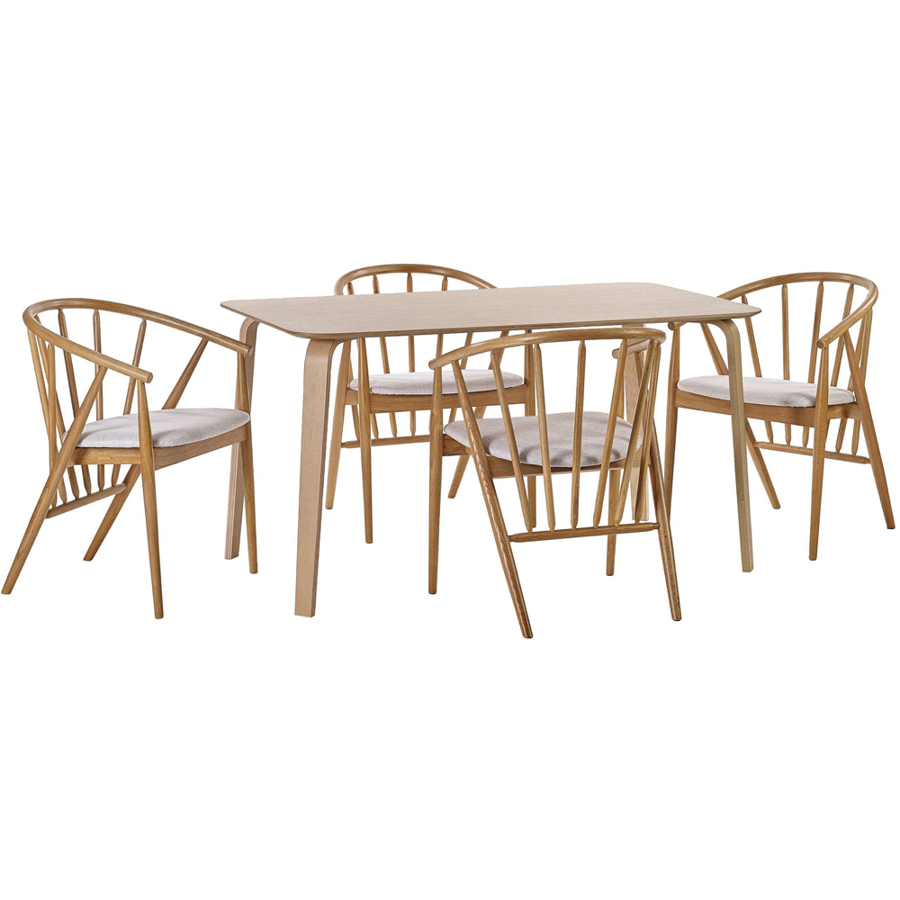 Julian Bowen Rory Oak Curved Back Dining Chair Image 6