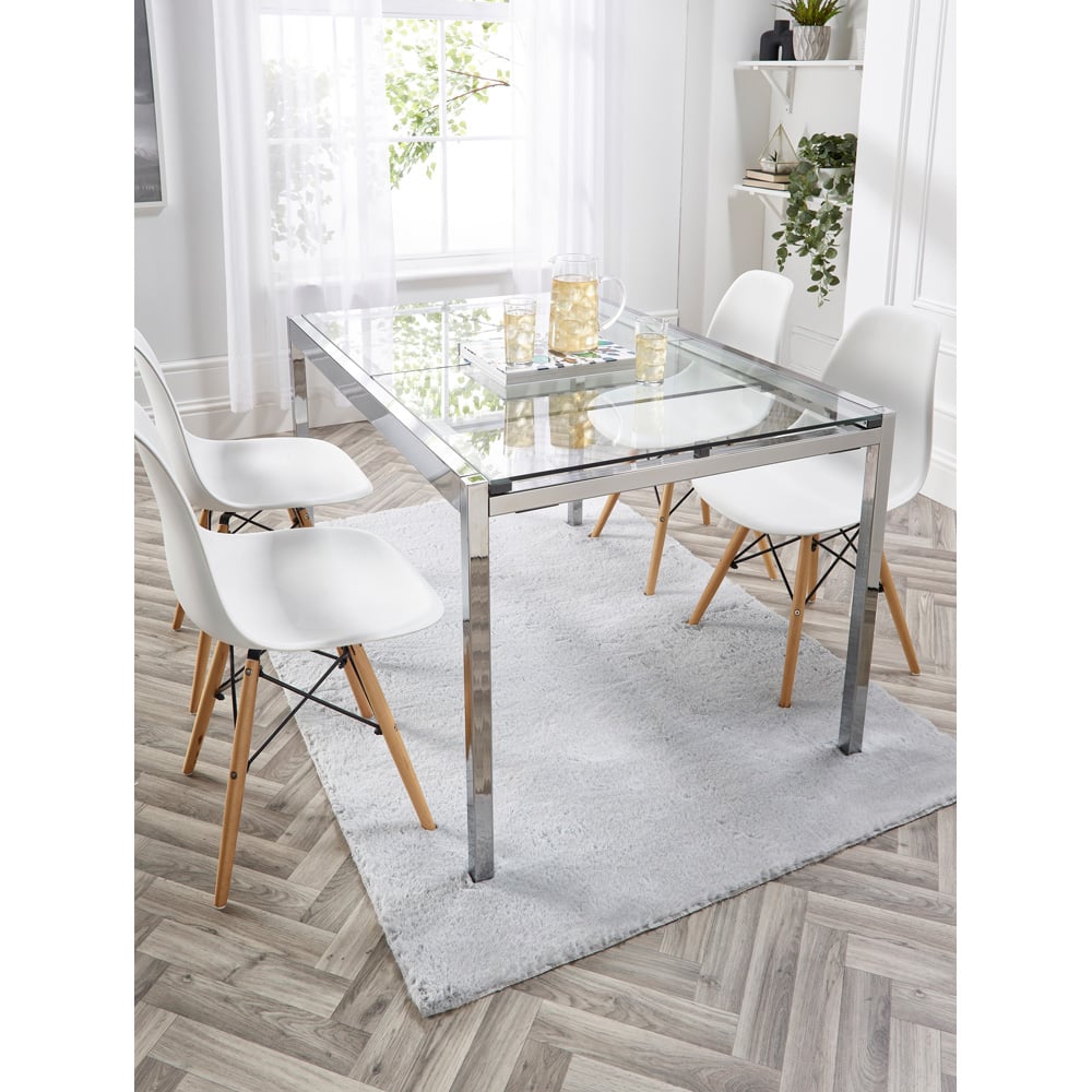 Origins My Washable Grey Faux Fur Rug 120 x 170cm Image 2