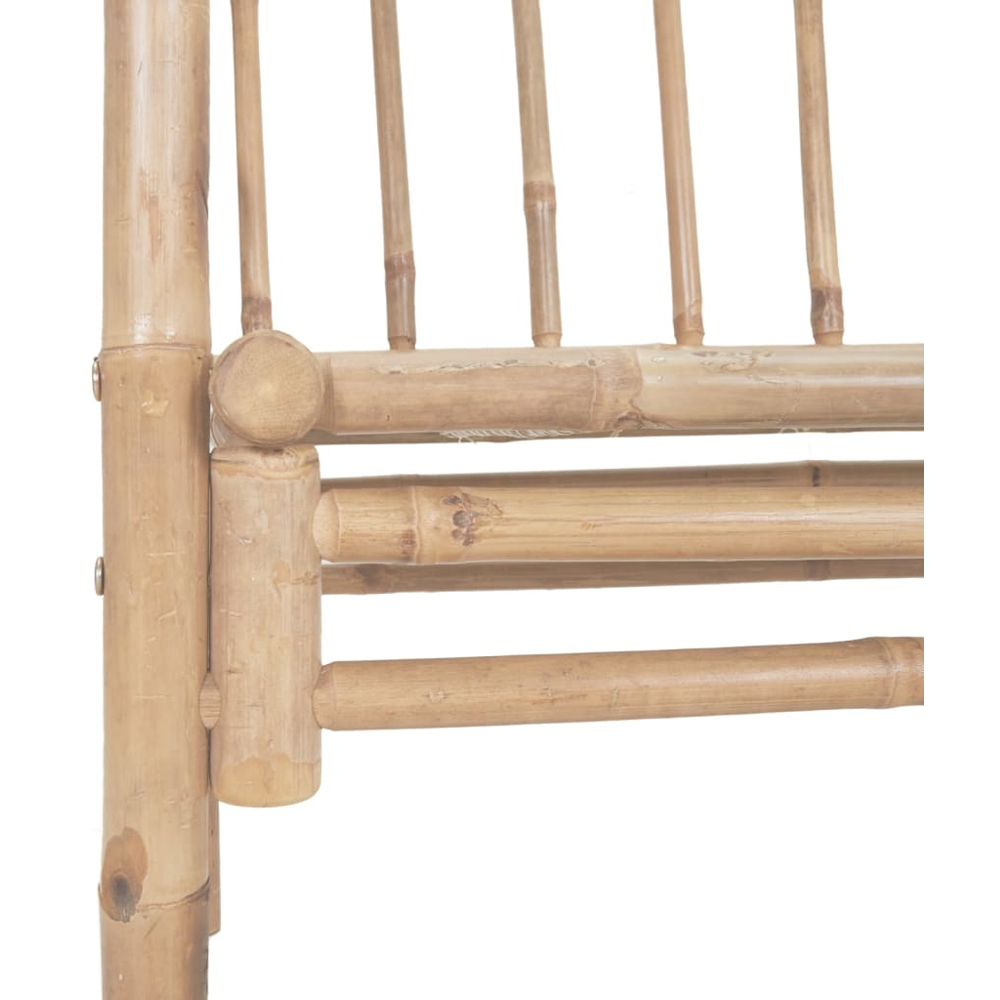 vidaXL Brown Bamboo Garden Bench with Pergola Image 5