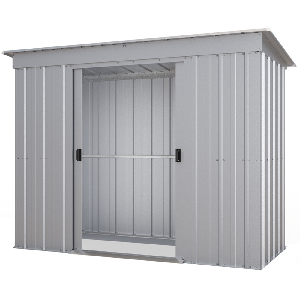 Yardmaster Store All 8 x 4ft Metal Pent Storage Shed with Floor Support Kit Image 1