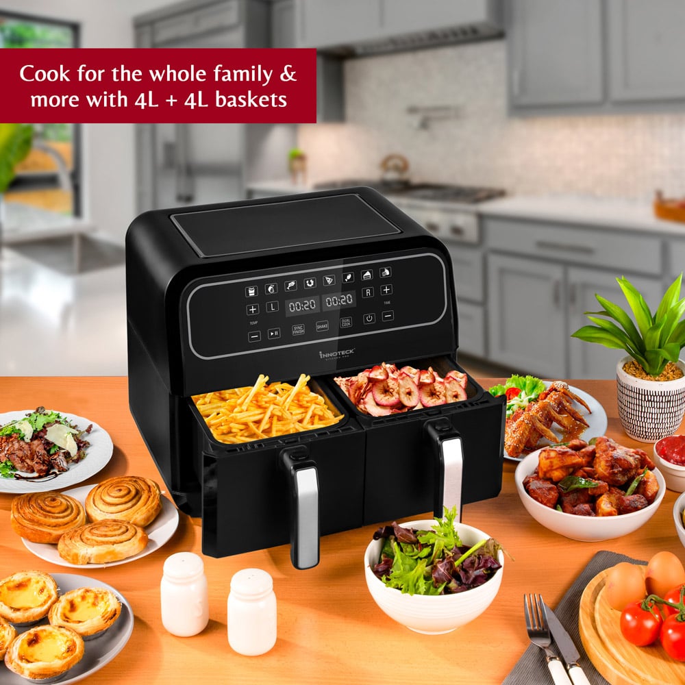 Innoteck DS-5207 8L Black Dual Air Fryer Image 7