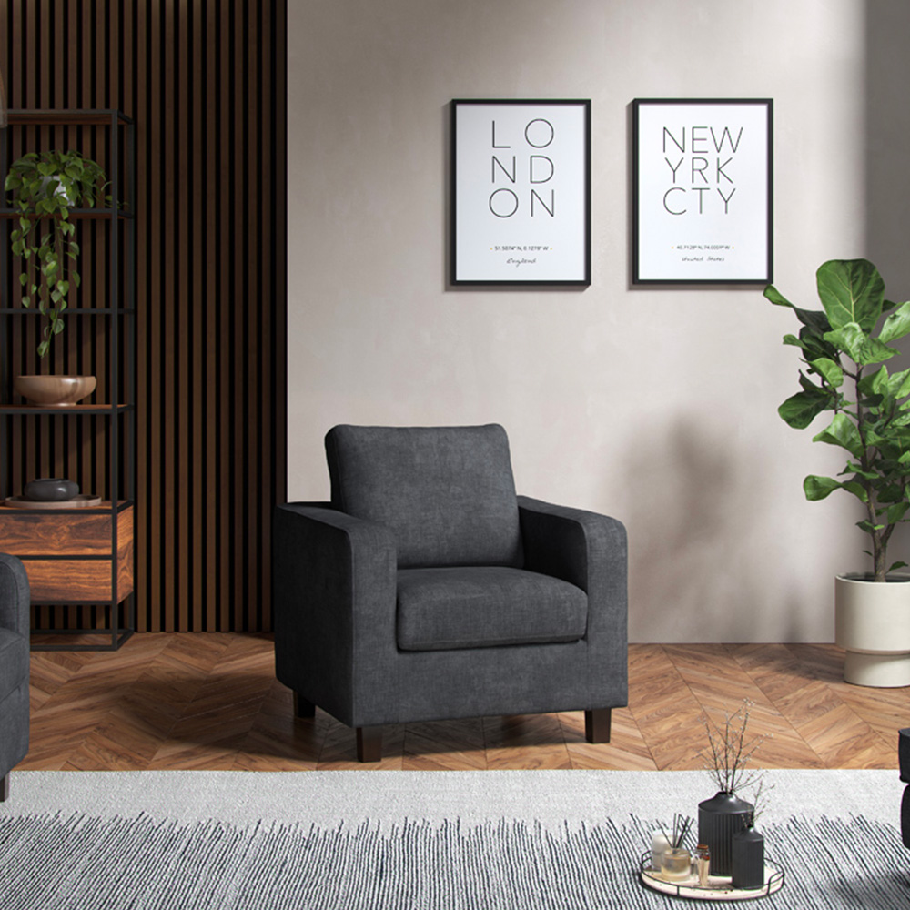 Monroe Turin Grey Armchair Image 3