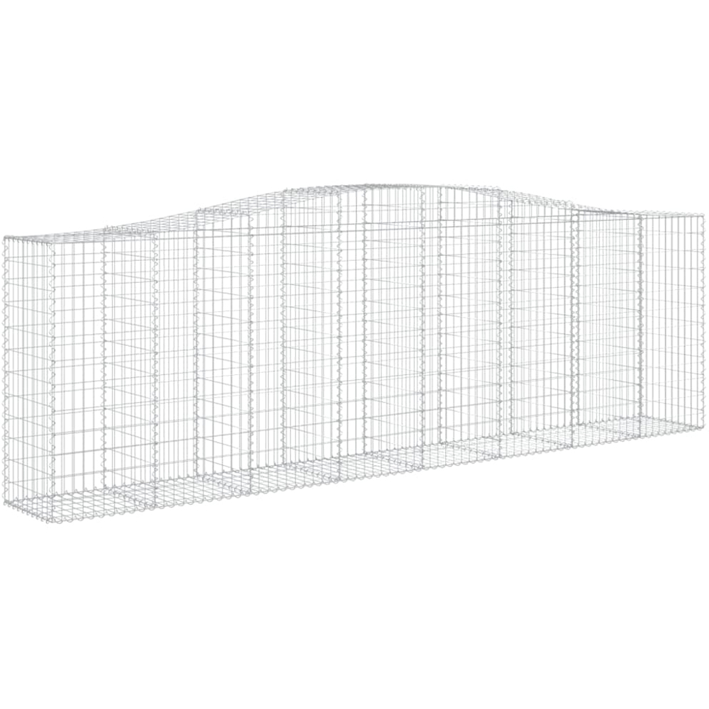 vidaXL Silver Galvanised Iron Gabion Basket 400 x 50 x 120/140cm 25 Pack Image 1