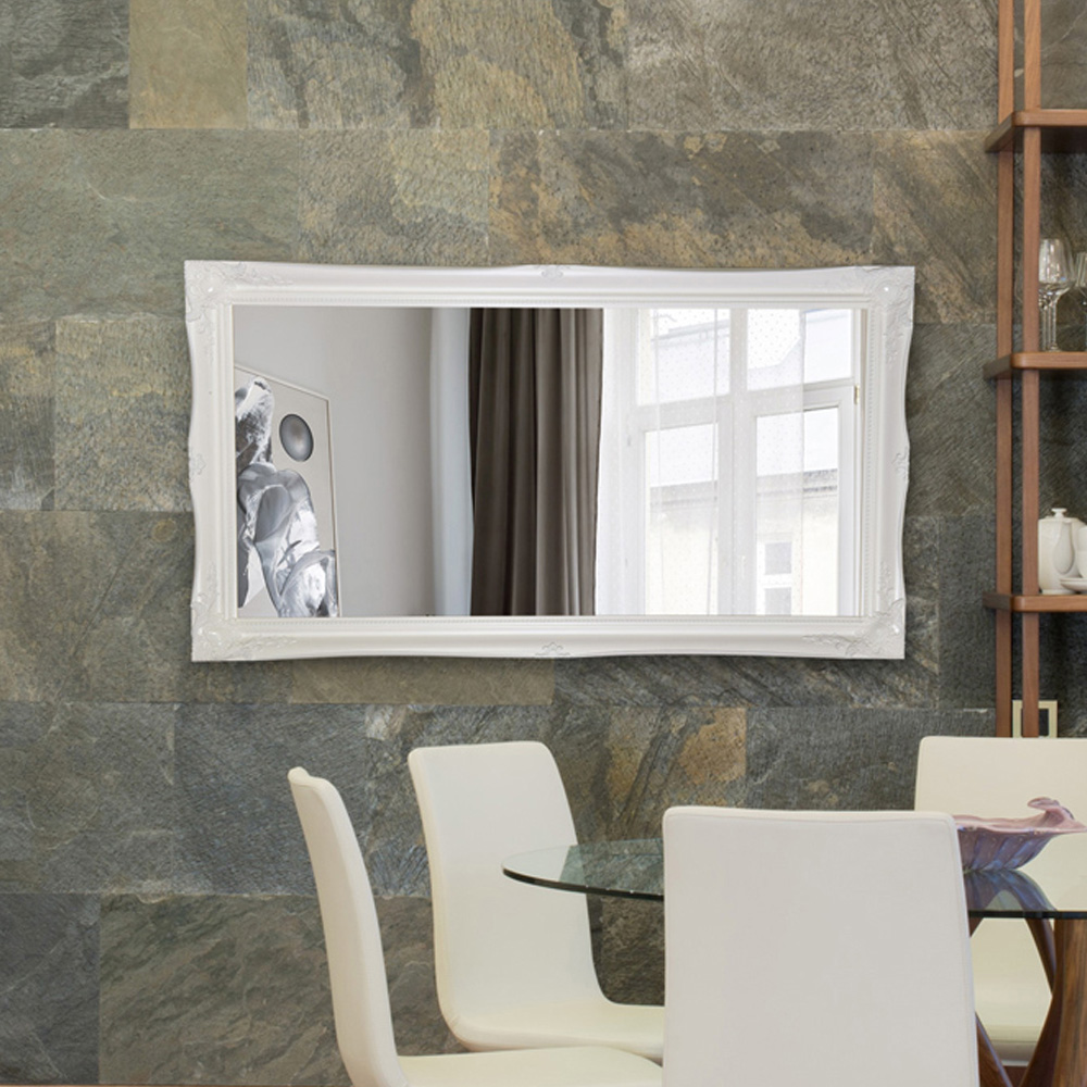 MirrorOutlet Hamilton White Shabby Chic Wall Mirror 137 x 76cm Image 2