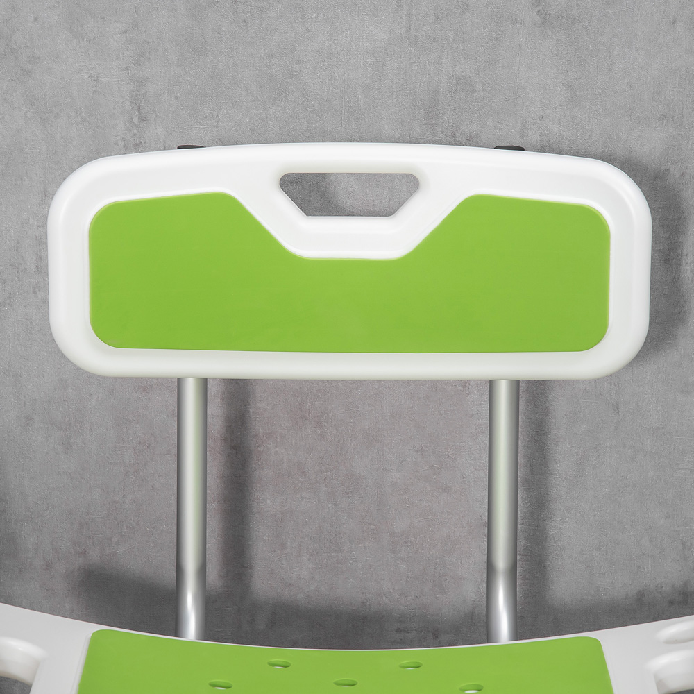 Portland Green Aluminium Shower Chair Image 3
