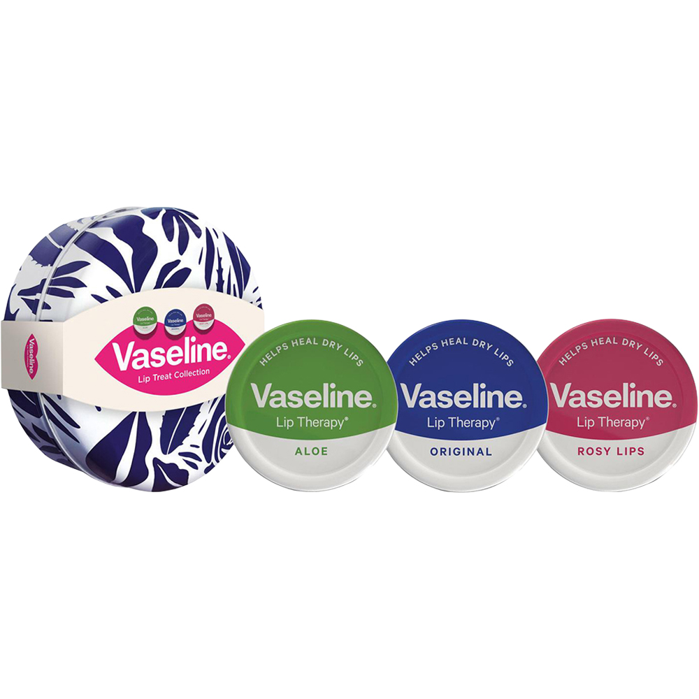 Vaseline Lip Treat Collection Rosy Aloe Original Balm Trio Tin Gift Set 3 Pack Image 3