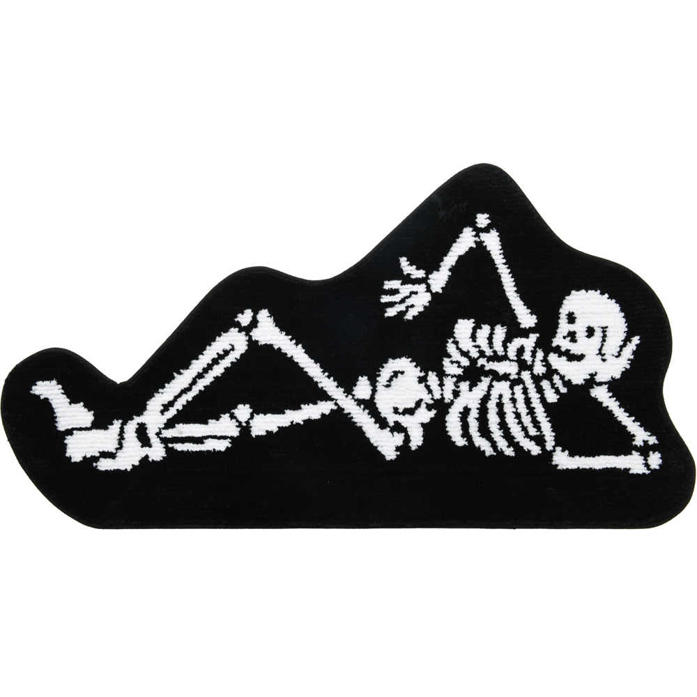 Skeleton Bath Mat Black Image 1