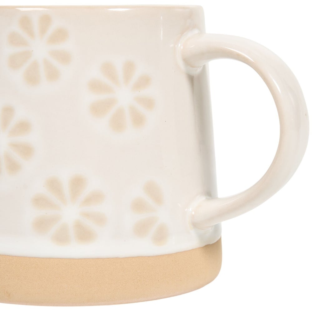 Reactive Glaze Mug with Clay Foot Cream Image 3