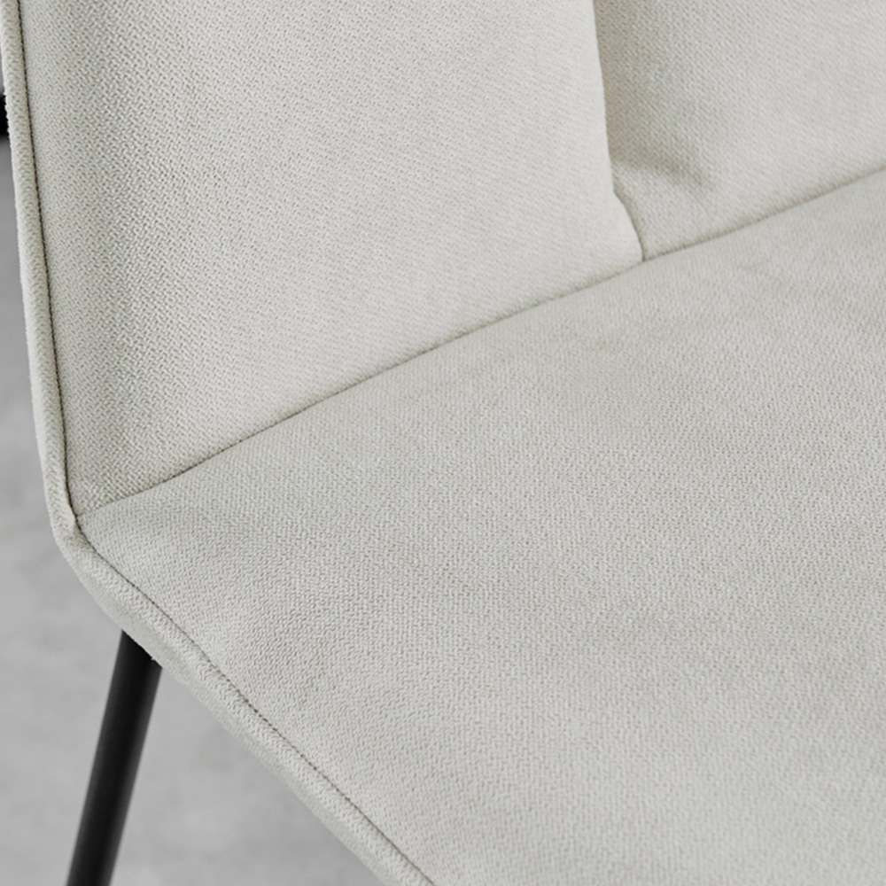 Furniturebox Arona Harley 6 Seater Round Dining Set Cream and Black Image 8