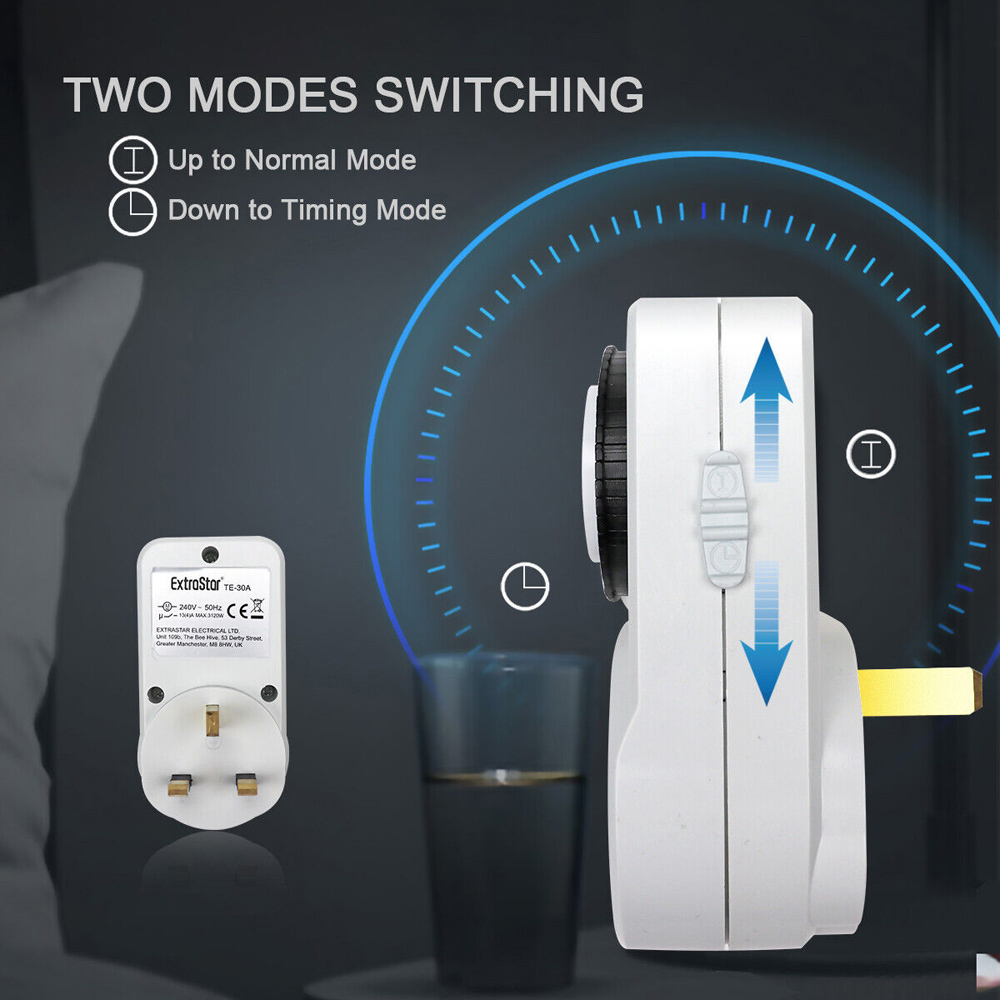 ExtraStar White 24 Hour Plug In Mechanical Timer Image 3