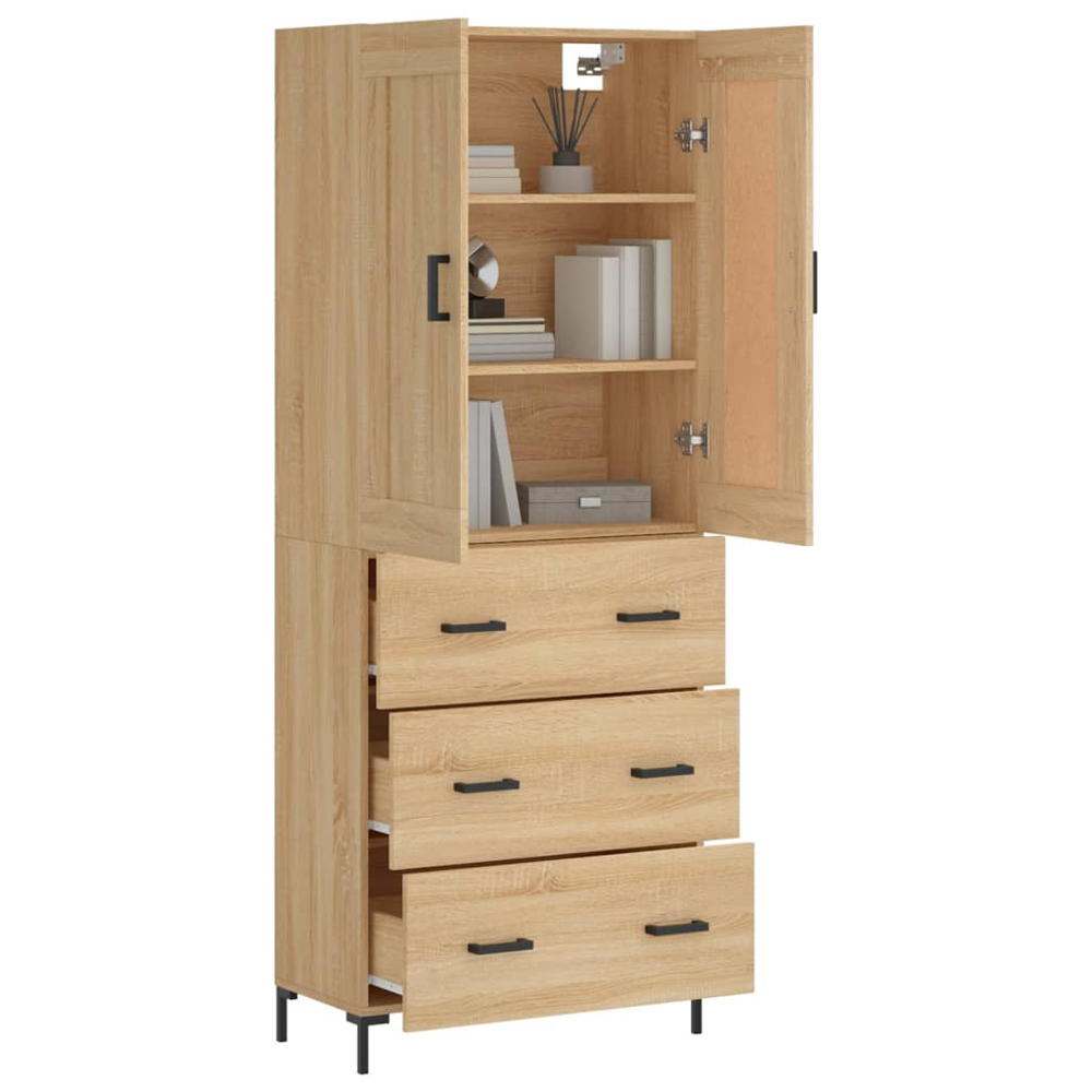 vidaXL 2 Door 3 Drawer Sonoma Oak Highboard Image 3