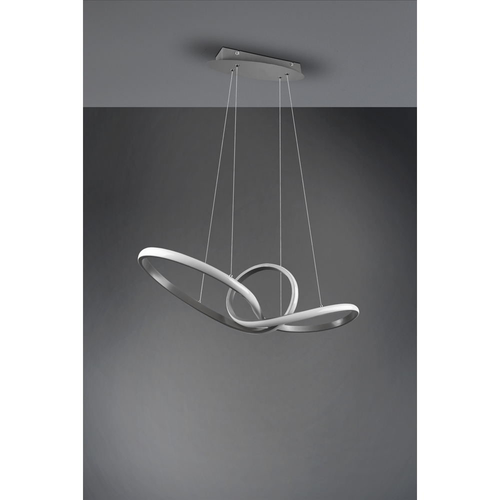 TRIO Sansa Matt Nickel LED Pendant Light Image 5
