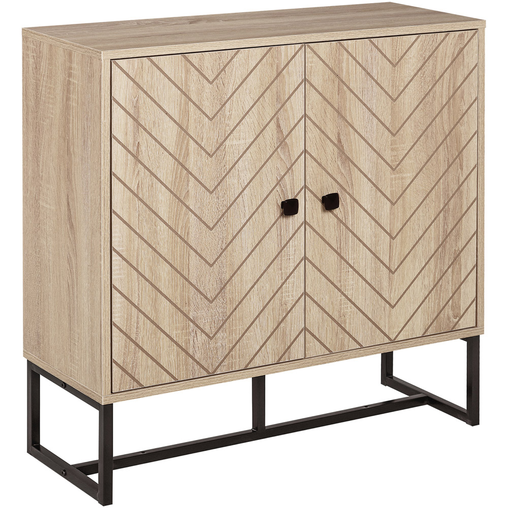 HOMCOM Embossed Arrow Storage Cabinet Image 2