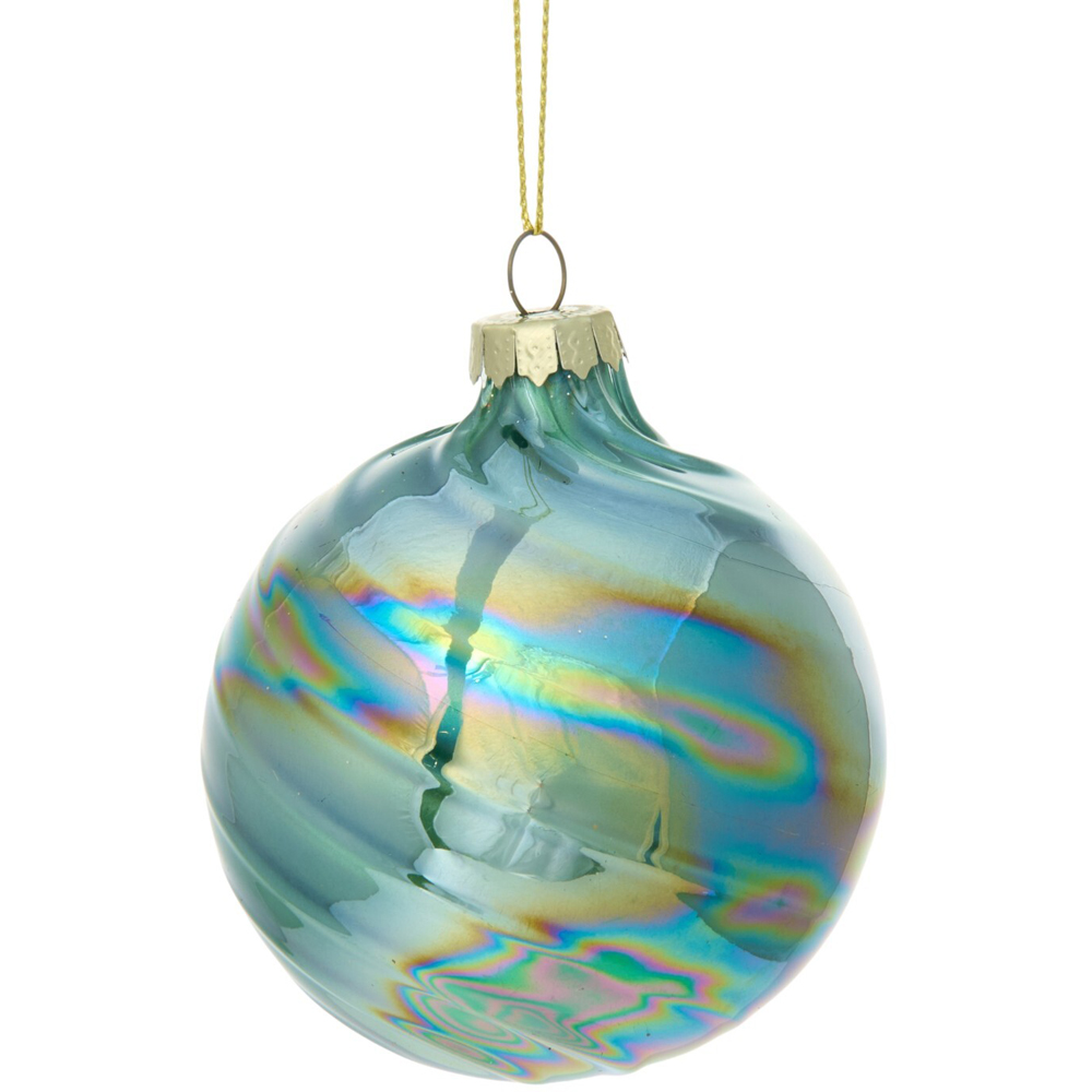 Autumn Swirl Bauble with Lustre Image 5