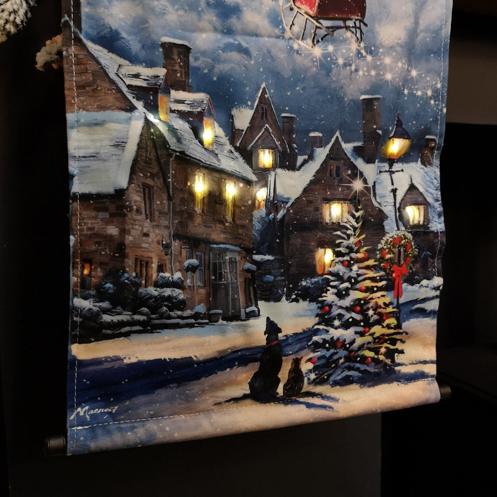 Samuel Alexander Street with Christmas Tree Light Up Wall Art 38 x 47cm Image 3