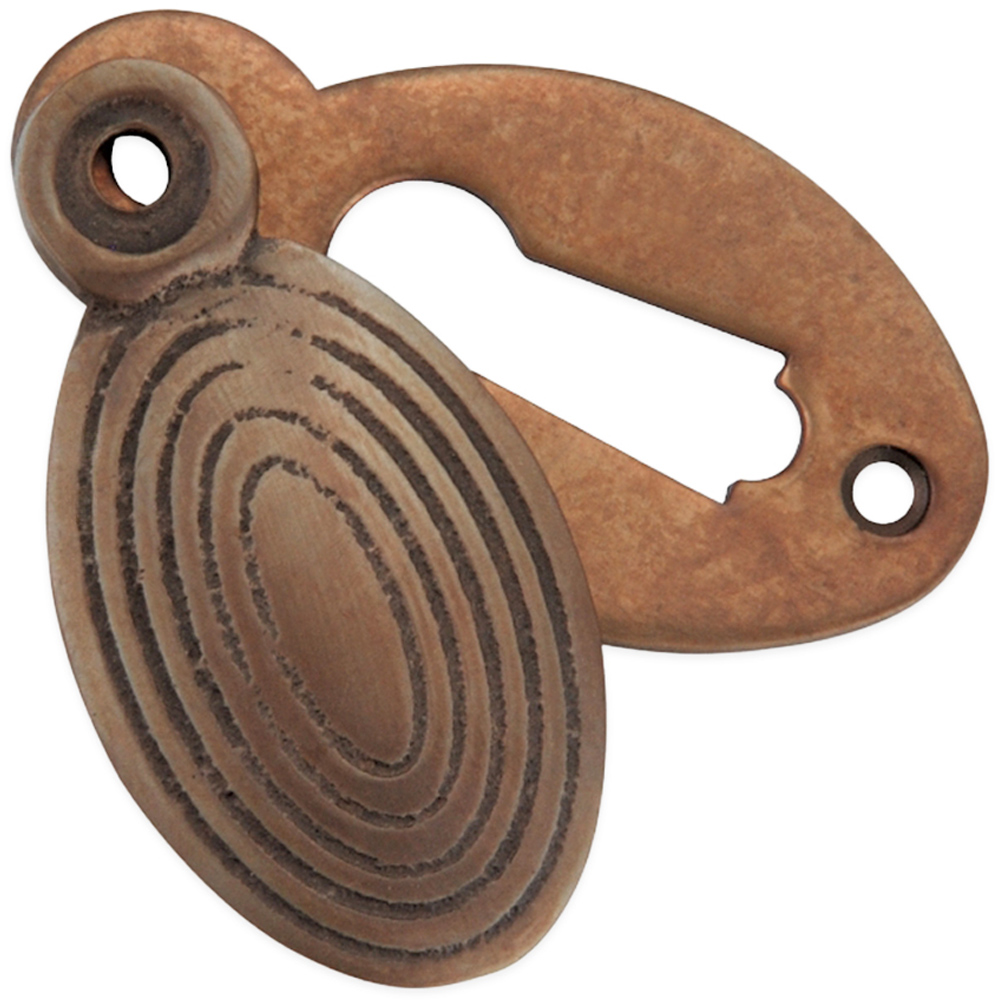 Spira Brass Oval Beehive Matt Antique Escutcheon Image 1