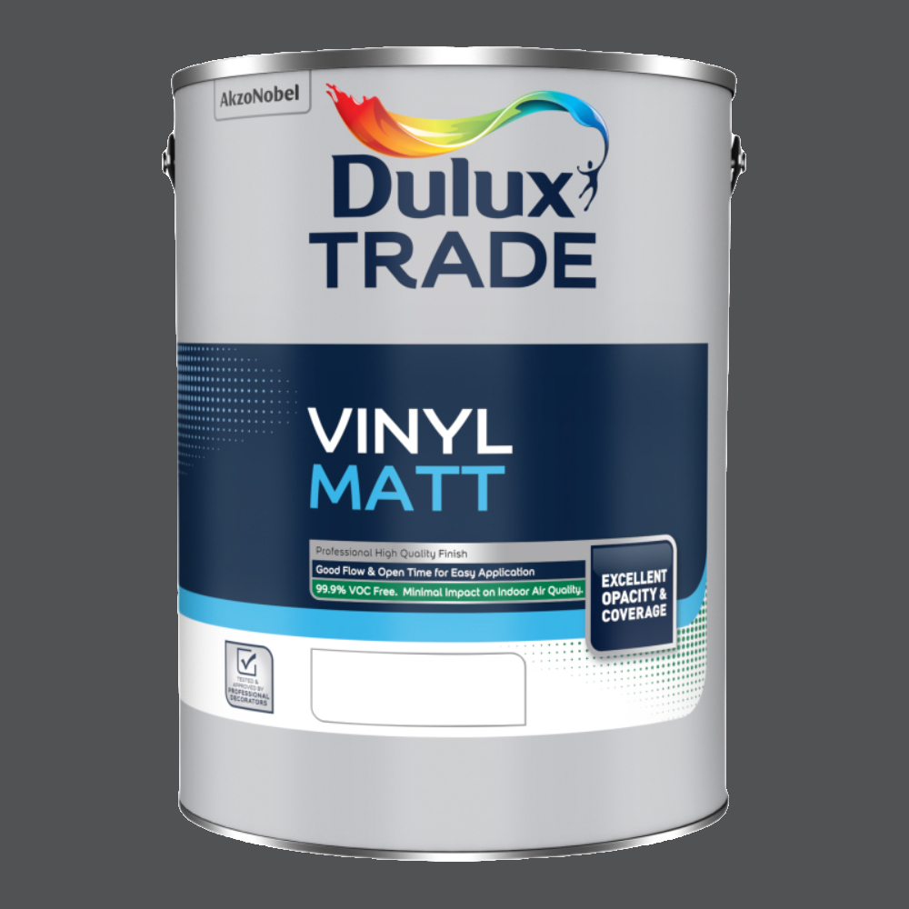 Dulux Trade Cannon Ball Walls and Ceilings Vinyl Matt Paint 5L Image 2