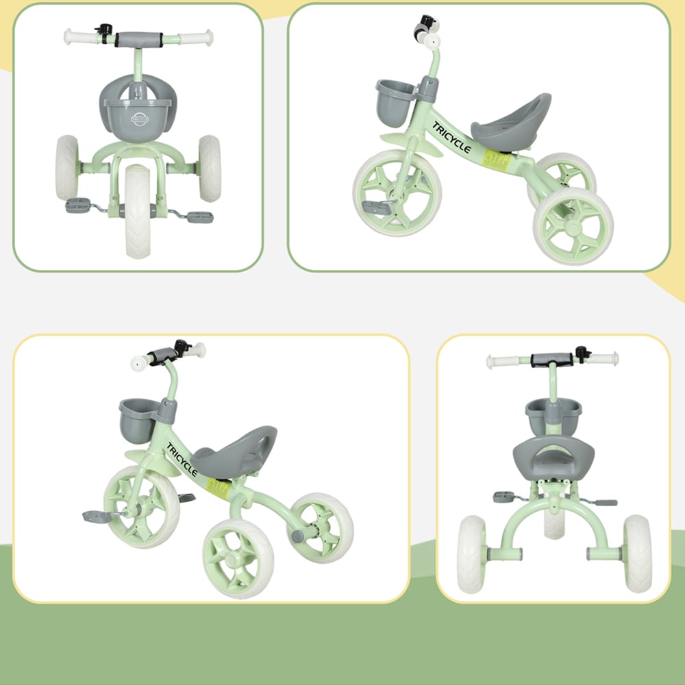 Tommy Toys Kids Green Tricycle with Front Basket Image 8