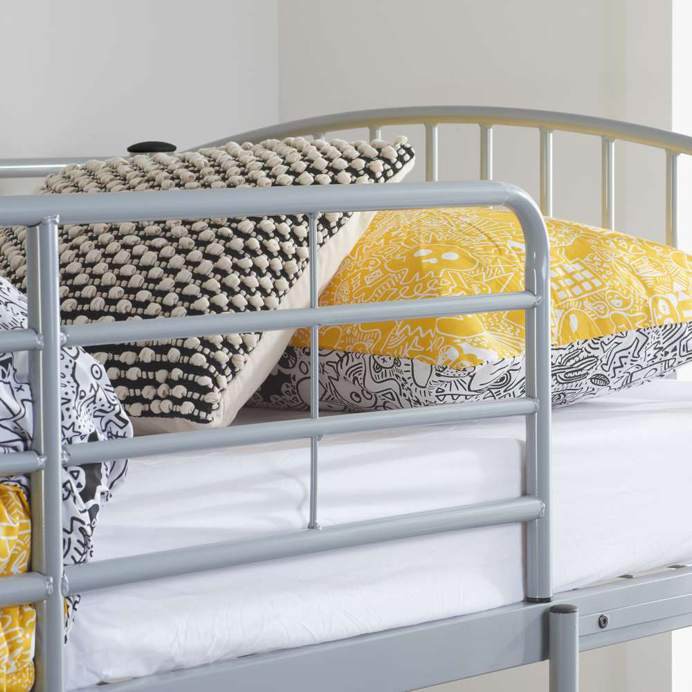 Corfu Silver Steel Bunk Bed Image 5