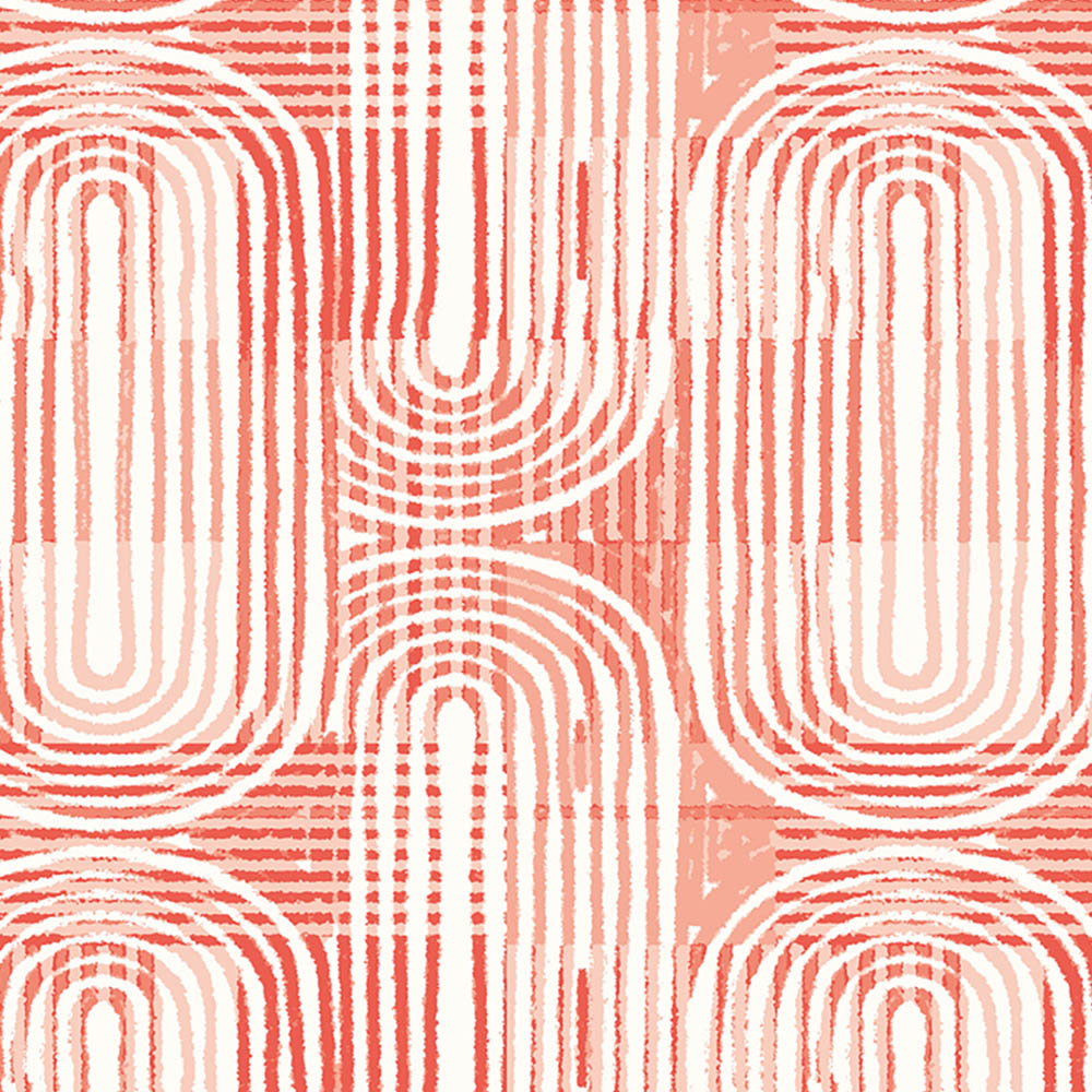 Origin Murals Curved Line Texture Orange Wall Mural Image 2
