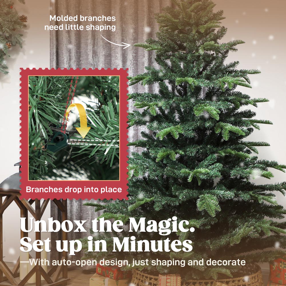 Everglow Realistic Artificial Christmas Tree 6ft Image 6