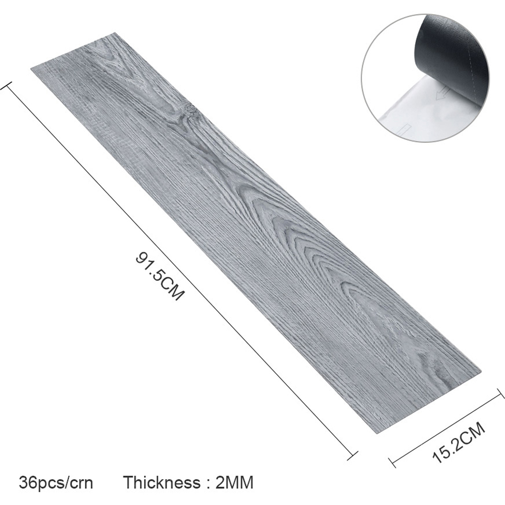 Living and Home PVC Realistic Wood Effect Plank Flooring 36 Pack Image 9