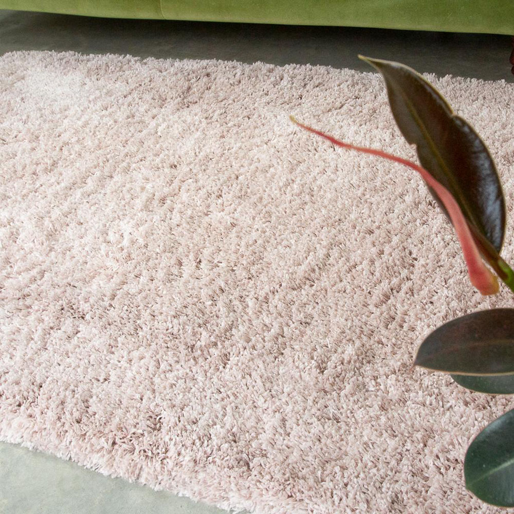 Kukoon Nore Blush Pink Shaggy Rug 120 x 170cm Image 3