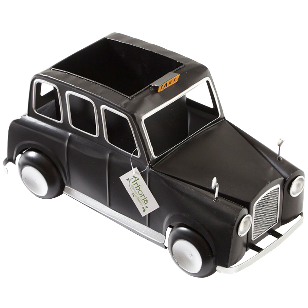 Arboria Garden Decor Black London Taxi Planter 40cm Image 1