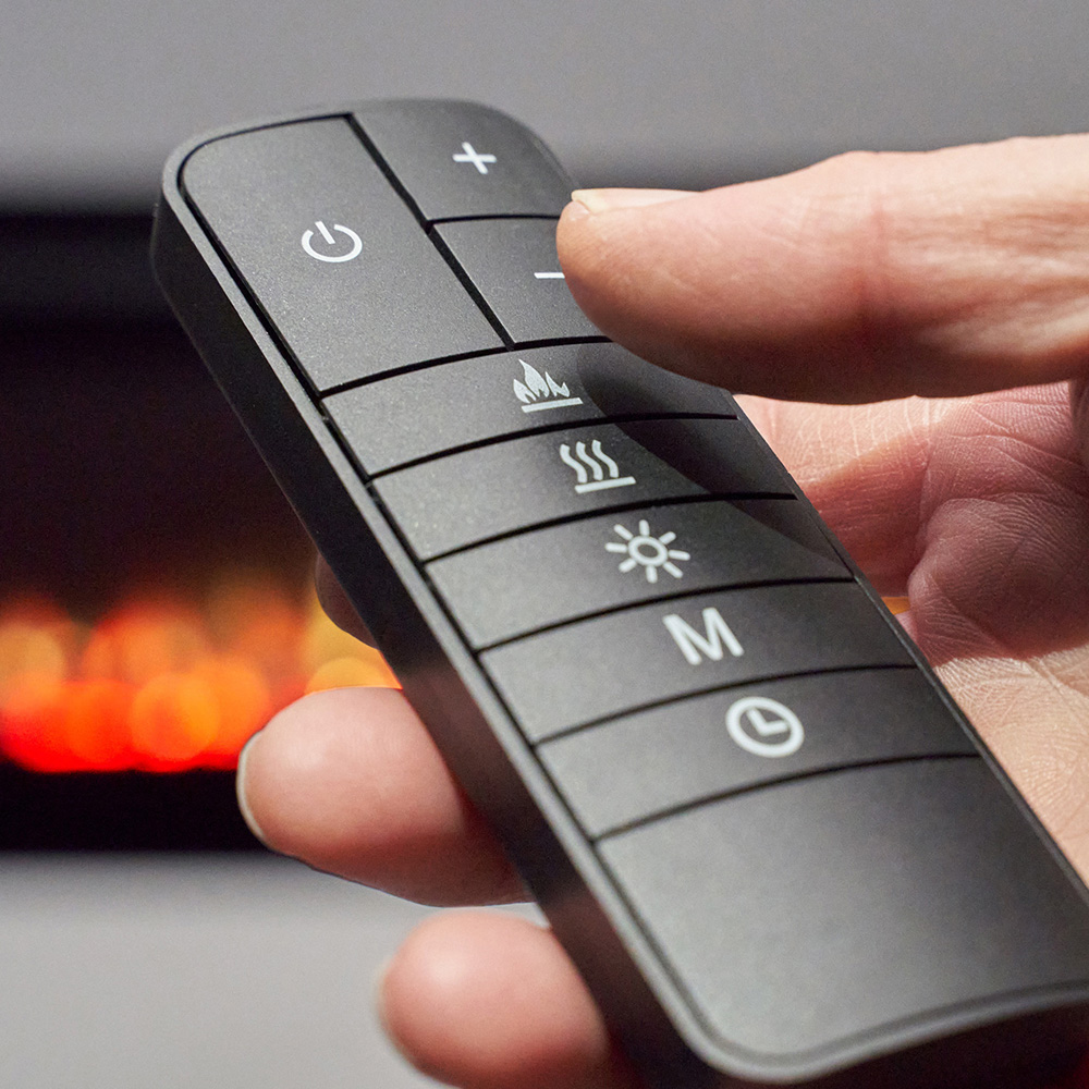 Adam Orlando Inset Wall Mounted Electric Inset Fire 72 inch Image 5