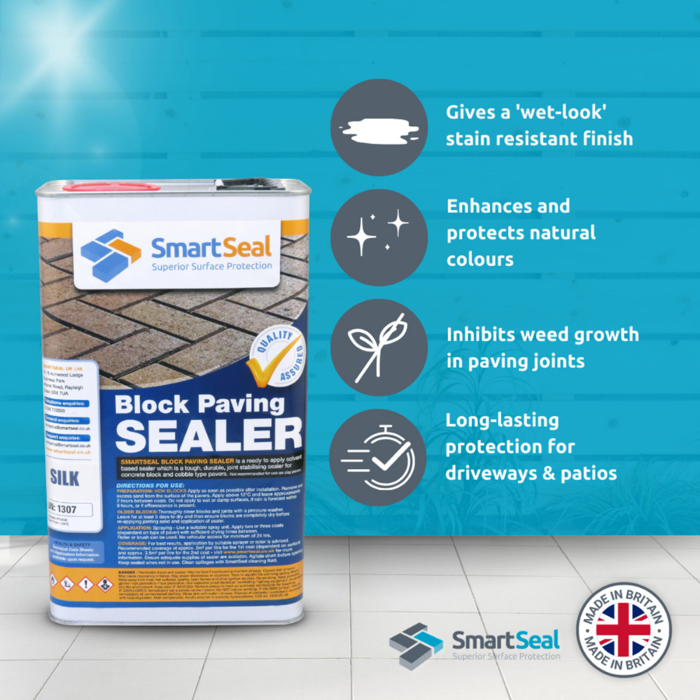 SmartSeal Silk Finish Block Paving Sealer 5L Image 5