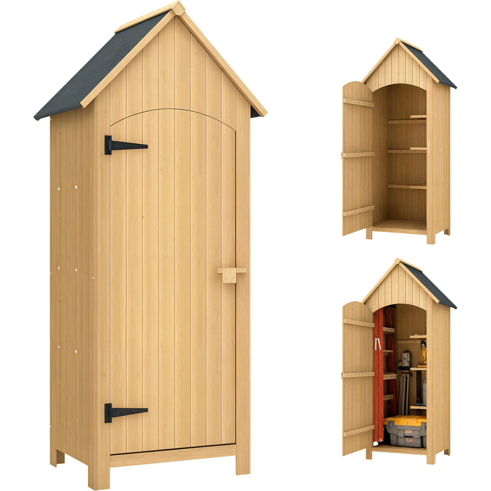 Outsunny 2.1 x 1.5ft 3 Shelf Small Garden Shed Image 3