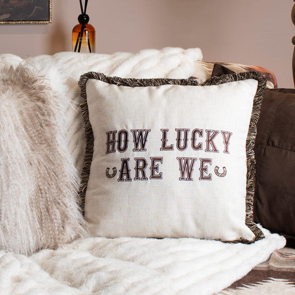 How Lucky Are We Cushion Image 2