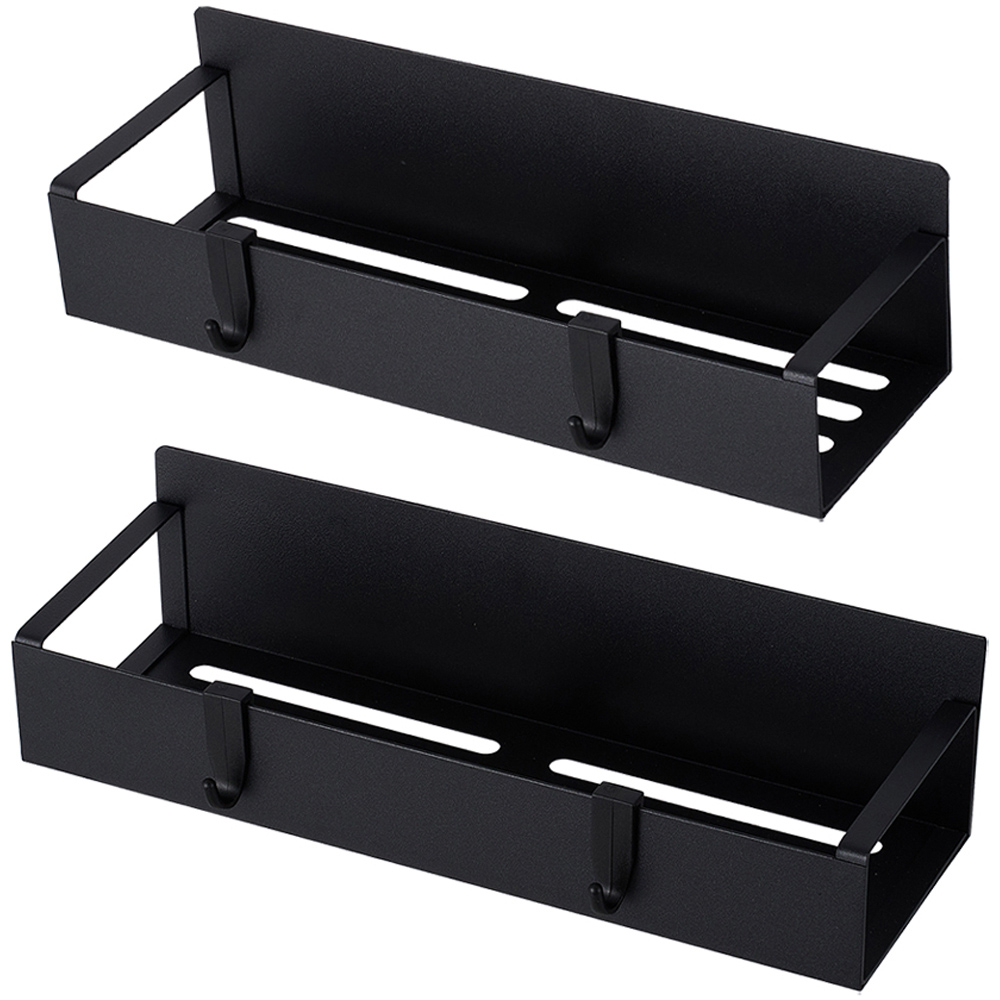 Living and Home 2-Piece Large Black Magnetic Storage Rack Set Image 1