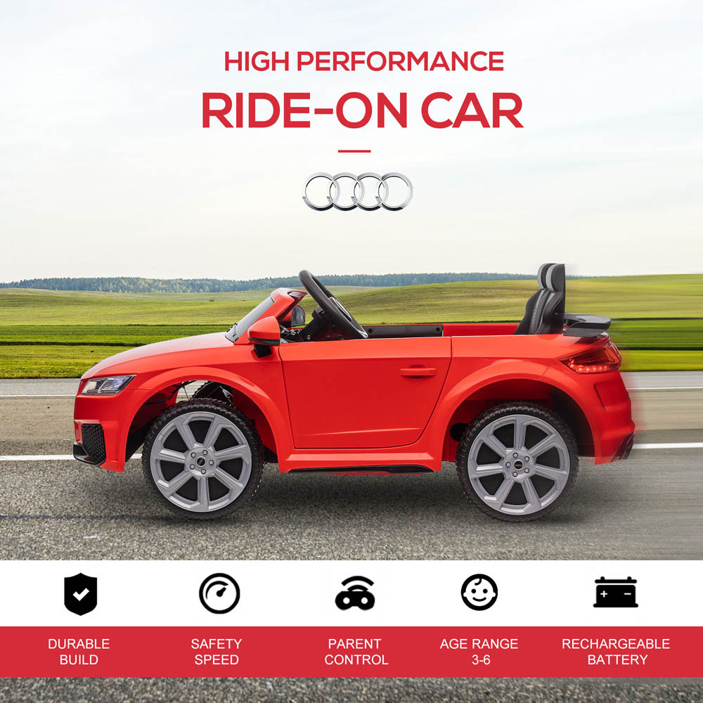 Tommy Toys Audi TT RS Kids Ride On Electric Car Red 12V Image 4