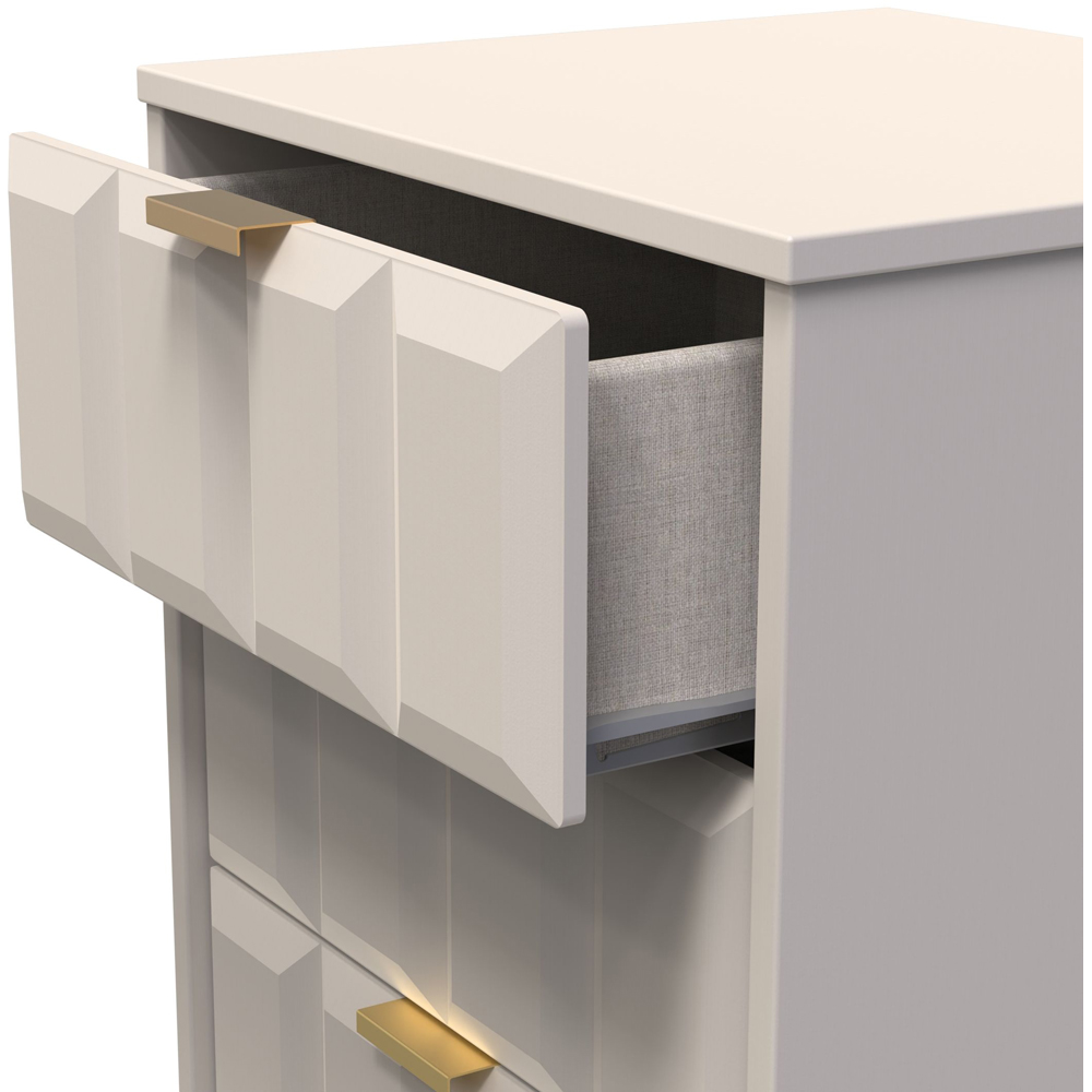 Crowndale Cube 5 Drawer Matt Kashmir Narrow Chest of Drawers Ready Assembled Image 6
