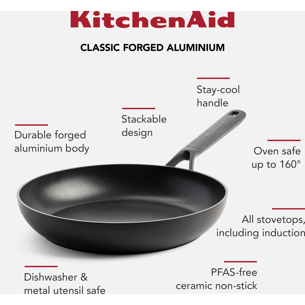 KitchenAid Black Classic Forged Aluminium Frypan 30cm Image 2